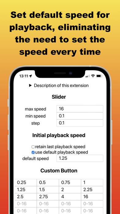Change Video Speed for Safari Captura de pantalla de la aplicación #5