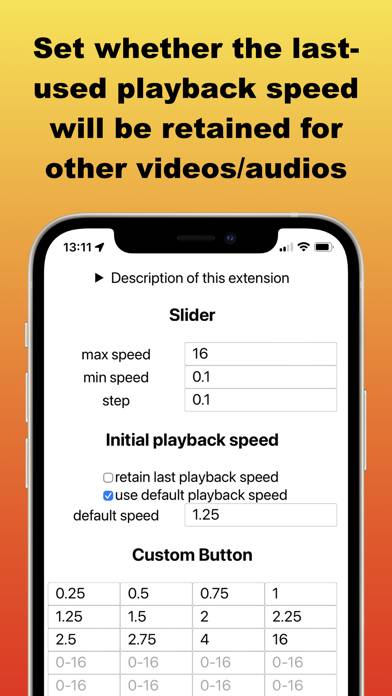 Change Video Speed for Safari Captura de pantalla de la aplicación #6