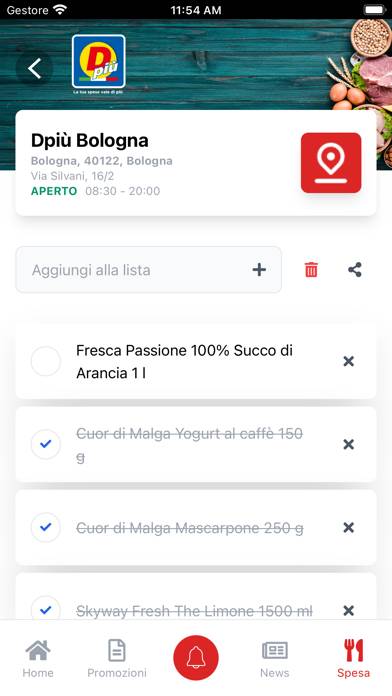 Dpiu Schermata dell'app