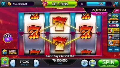 Hot 7's Casino Classic Slots skärmdump av spelet