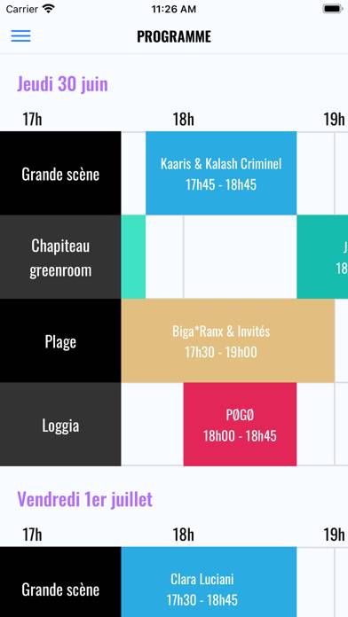 Les Eurockéennes 2024 Capture d'écran de l'application