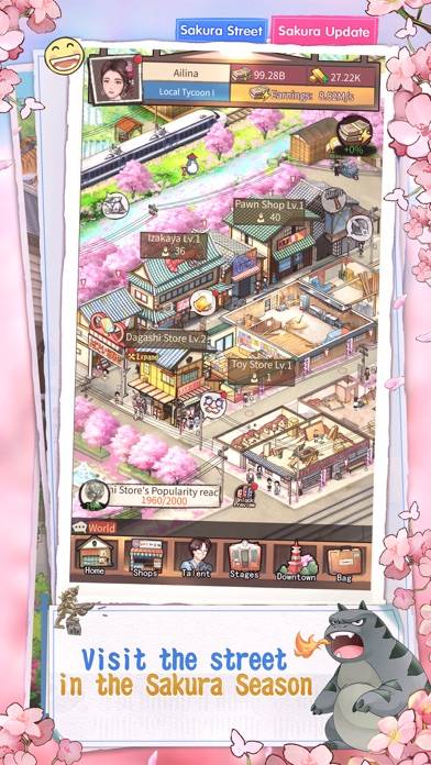 Sakura Street: Tycoon App screenshot #2