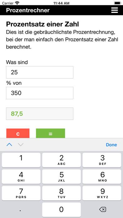Prozentrechner (%) App screenshot #2