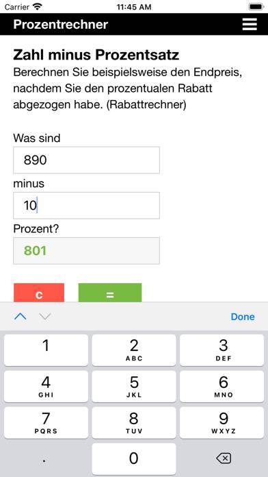 Prozentrechner (%) App-Screenshot #3