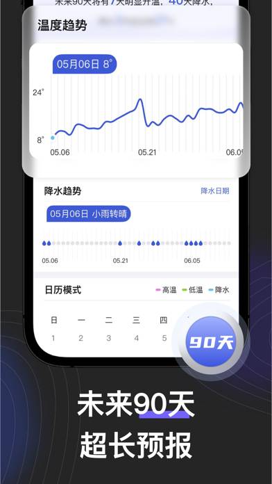 看天-精准实时天气预报 App screenshot