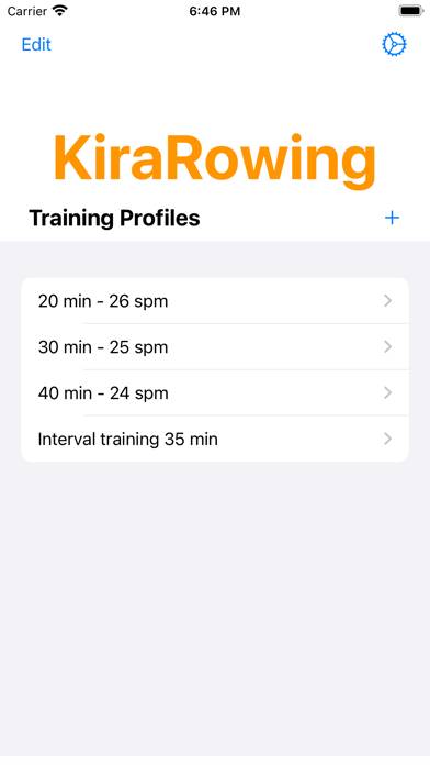 KiraRowing App-Screenshot