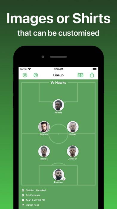 Soccer Lineup Captura de pantalla de la aplicación #2