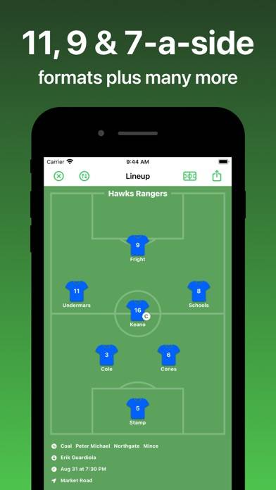 Soccer Lineup Captura de pantalla de la aplicación #3