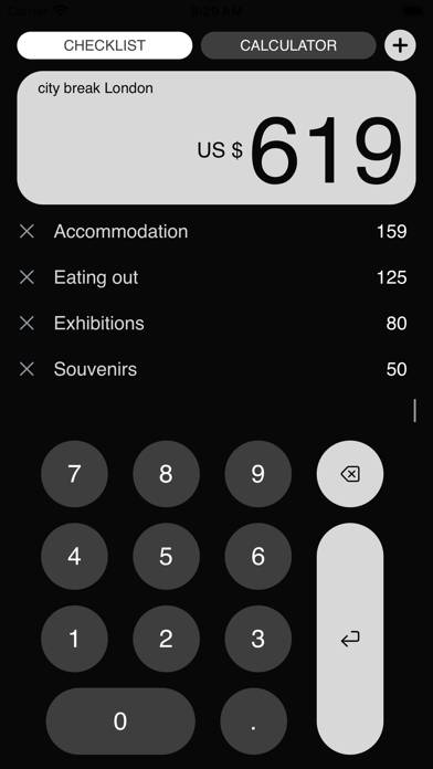 Checklist Calculator Pro Captura de pantalla de la aplicación