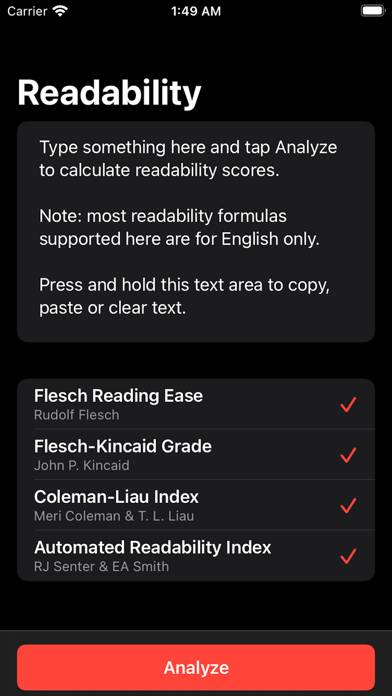 Readability App App screenshot #1