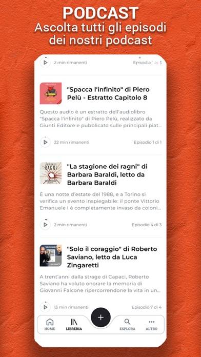 Giunti Audiolibri Schermata dell'app
