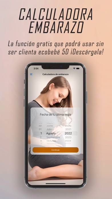 App Ecobebé Captura de pantalla de la aplicación