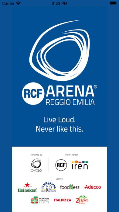 RCF Arena Reggio Emilia Schermata dell'app #3