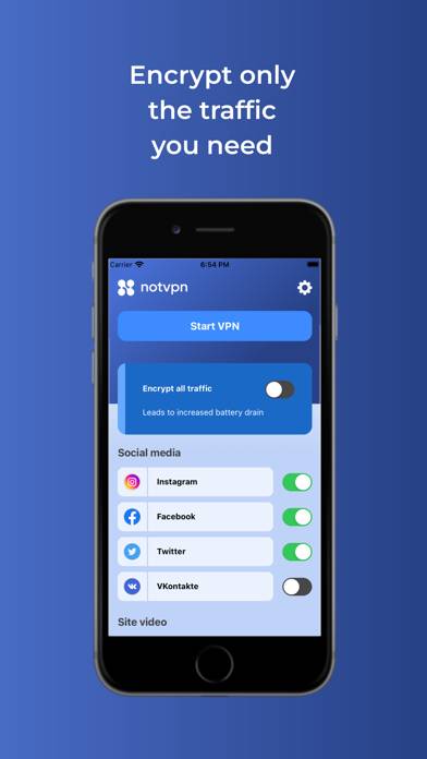NotVPN | VPN for privacy Скриншот приложения #1