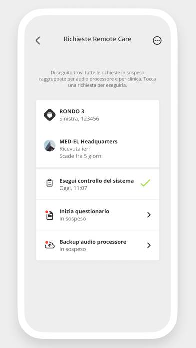 HearCare Schermata dell'app
