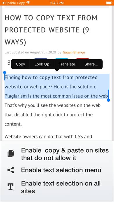 Remove Web Limits (for Safari) Скриншот приложения #1