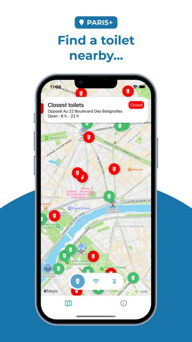 Paris plus : toilets, WI-FI & more App screenshot #1