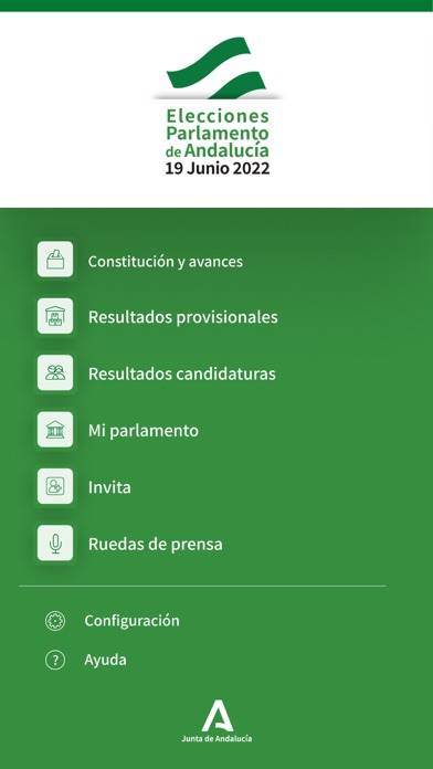 19J Elecciones Andalucía 2022 Captura de pantalla de la aplicación #2