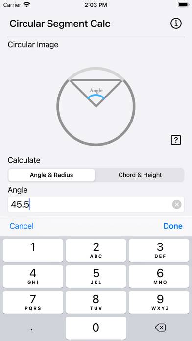 Circular Segment Calculator Capture d'écran de l'application #4
