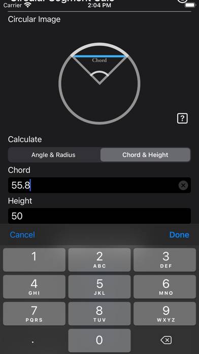 Circular Segment Calculator Capture d'écran de l'application #6