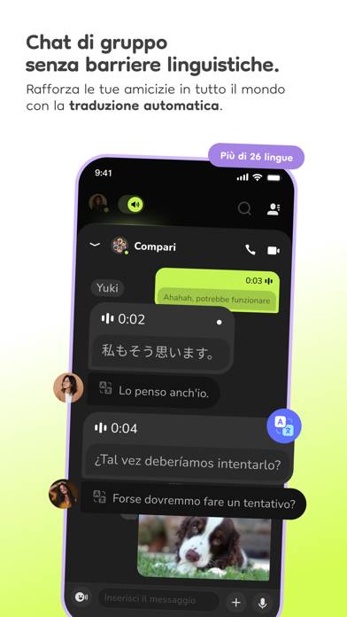 Buz Schermata dell'app