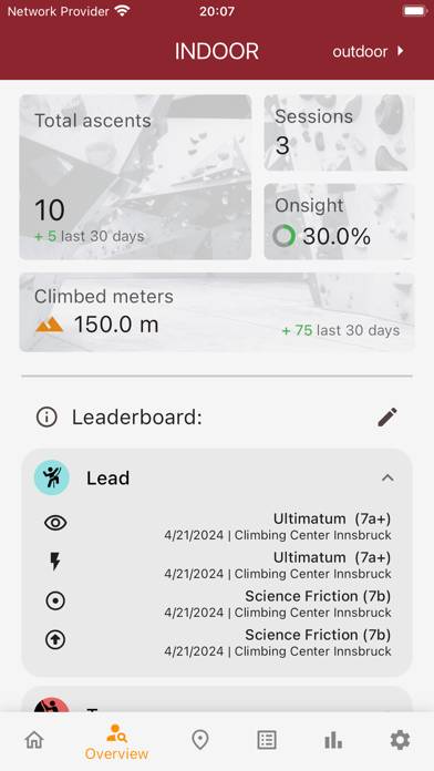Climbing Tracker App-Screenshot #4