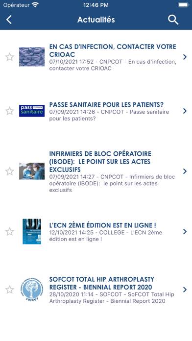 Sofcot Capture d'écran de l'application