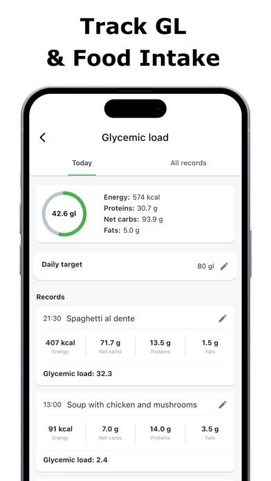 Glycemic Index & Load Tracker App skärmdump #3