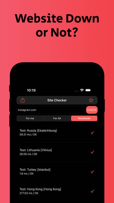 Site Checker: Down Detector Schermata dell'app #2