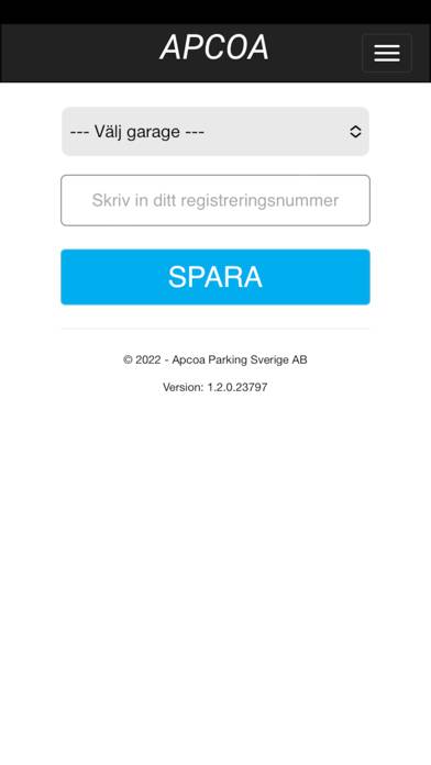 APCOA Parkering App skärmdump #1