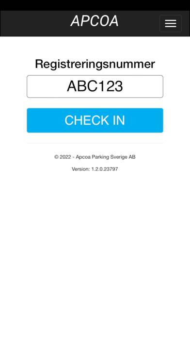 APCOA Parkering App skärmdump #3