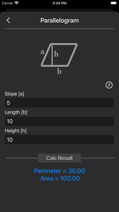 Geometry Calculator Plus App skärmdump