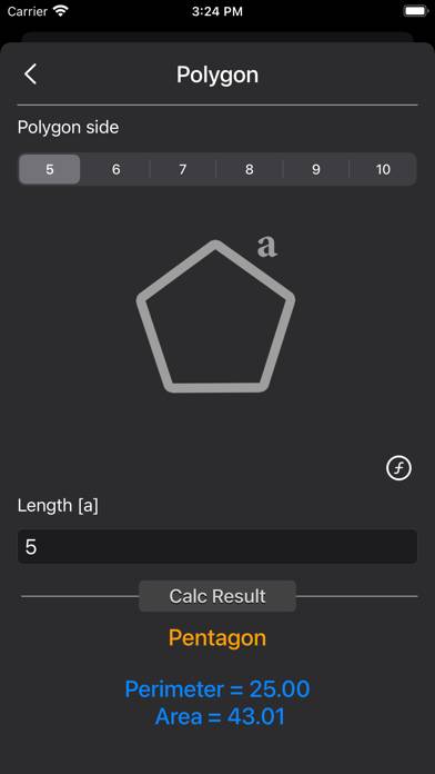 Geometry Calculator Plus App skärmdump
