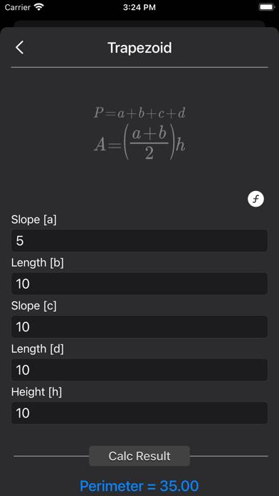 Geometry Calculator Plus App skärmdump
