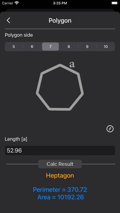 Geometry Calculator Plus App skärmdump