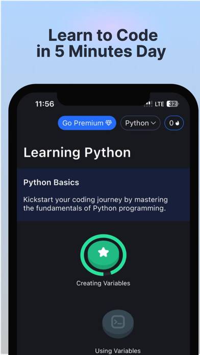 Coding game: Python Java Learn App screenshot #1