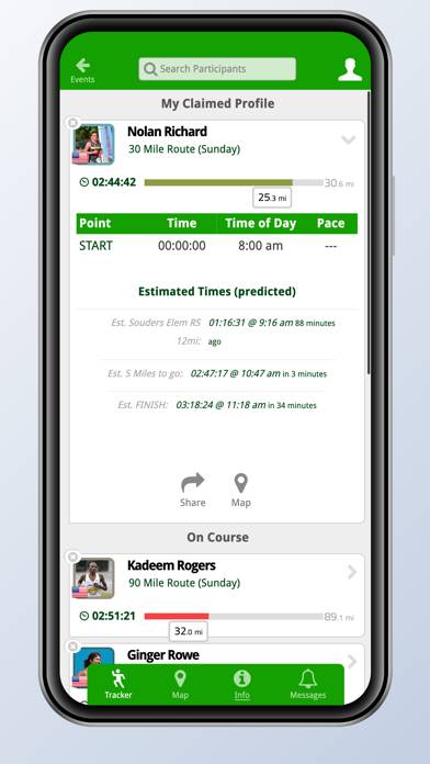 Pelotonia Ride Tracker App screenshot