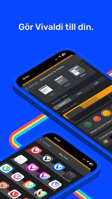 Vivaldi Kraftfull Webbläsare App skärmdump