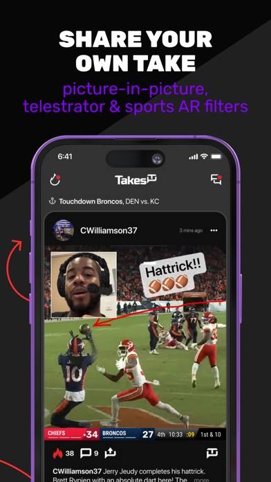 Takes Live Sports Chat Schermata dell'app #3