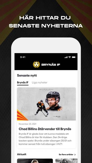 Brynäs IF App skärmdump #4