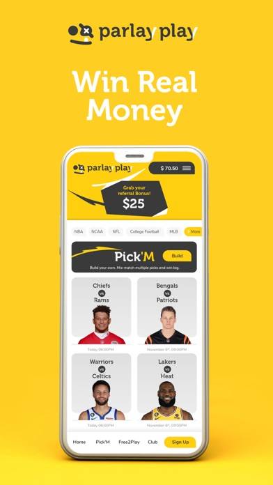 ParlayPlay Fantasy Sports Game screenshot