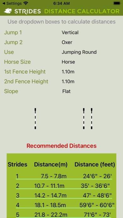 Strides Distance Calculator App skärmdump