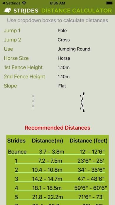 Strides Distance Calculator App skärmdump