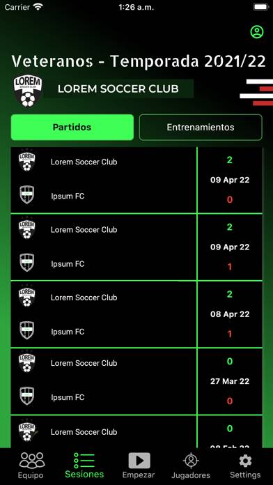 UBIKO Sports App screenshot