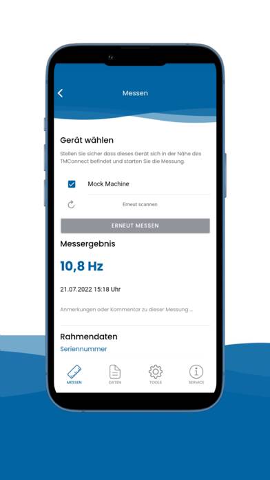 TMconnect App-Screenshot