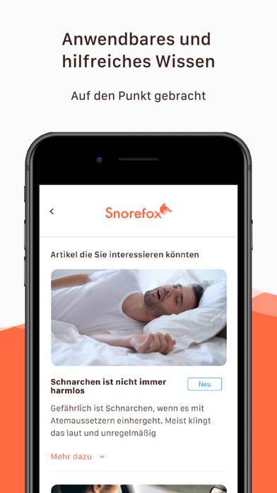 Snorefox App-Screenshot #5