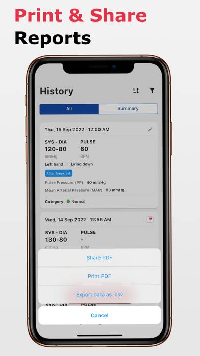Blood Pressure Tracking App Captura de pantalla de la aplicación #5