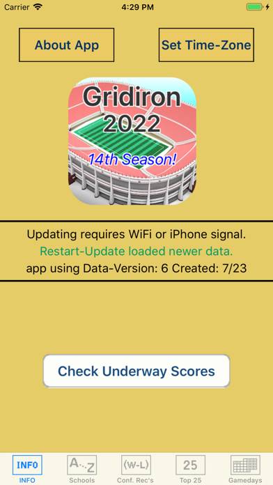 Gridiron 2022 College Football App screenshot #1