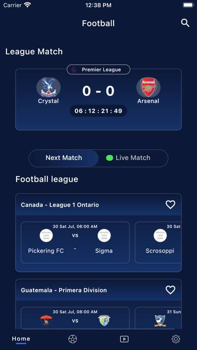 OneFootball Live Matches Schermata dell'app #2