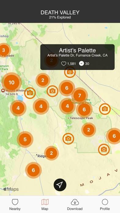 Death Valley Offline Guide Schermata dell'app #5